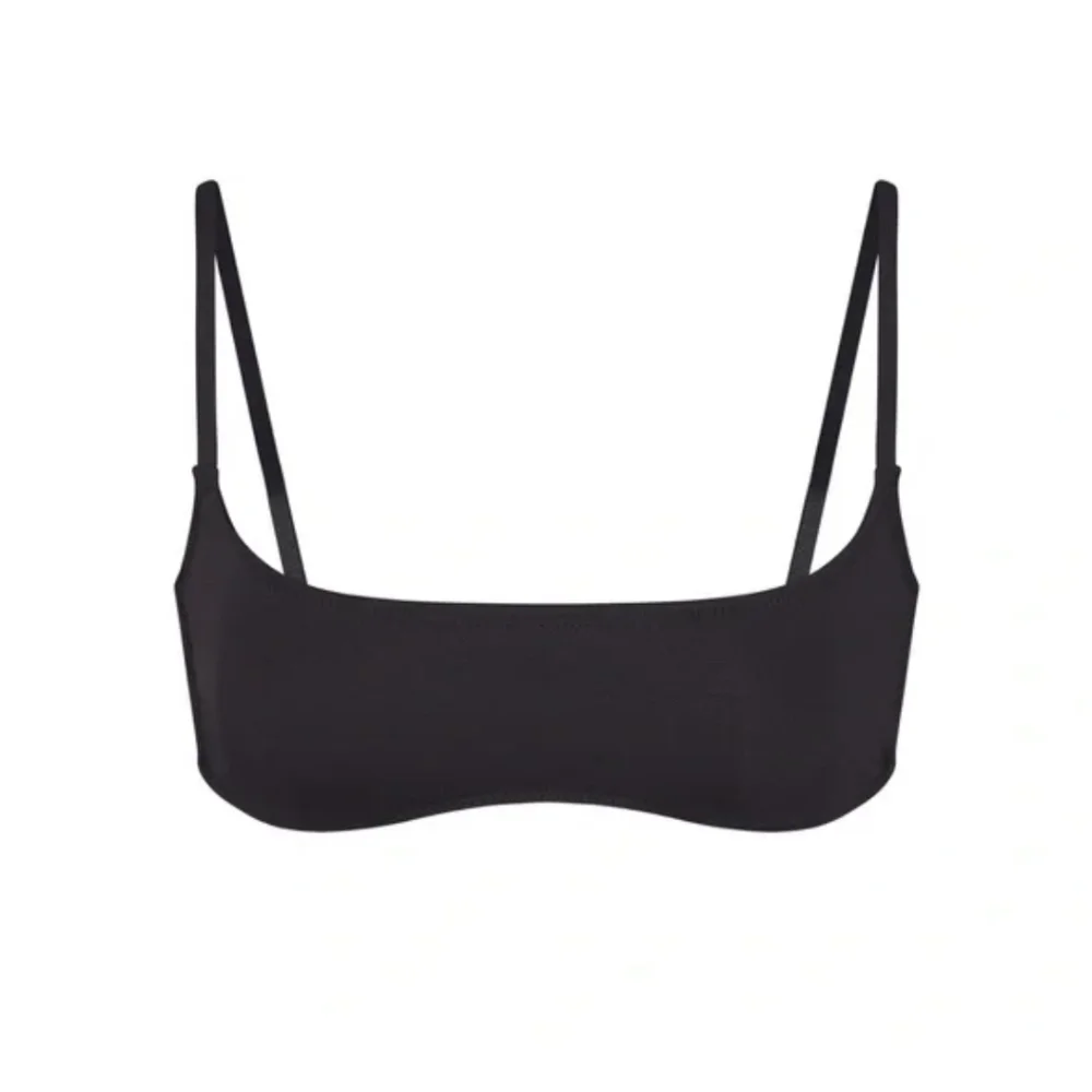 SKIMS Swim Micro Scoop Bikini Top Size:XXS Onyx